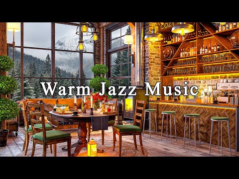 Soft Jazz Instrumental Music & Winter Coffee Shop Ambience☕Relaxing Jazz Music for Working, Studying