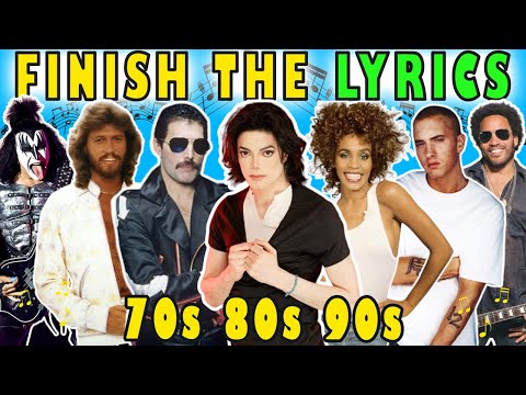 Finish The Lyrics 70s, 80s & 90s Most Popular Songs Of All Time Music Quiz 🎶  Lyrics Challenge 🎤