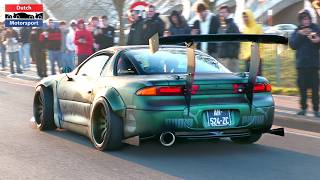 Modified Cars leaving Car Show! - M2 CRASH, Huracan LBWK, Skyline, 300SL Gullwing, Clio V6, 3000GT,.