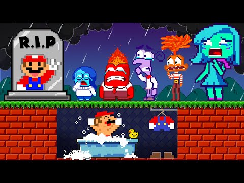 Sad Story: Team INSIDE OUT Characters R.I.P Mario in the Bathroom | Game Animation