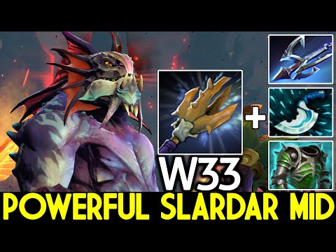 W33 [Slardar] Powerful Slardar Mid Monster Right Click Dota 2