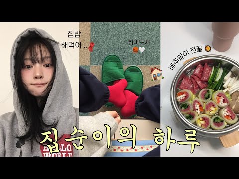 자취생의 24시간 🏡 대왕카레와 배추말이 전골 🍲 행복허다 ㅎ..