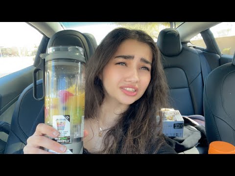 Epic FAIL at making smoothie IN THE CAR!😭