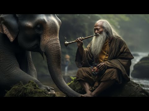 🐘 Sacred Elephant Flute Meditation Music 🎶 | Spiritual Harmony 🌄