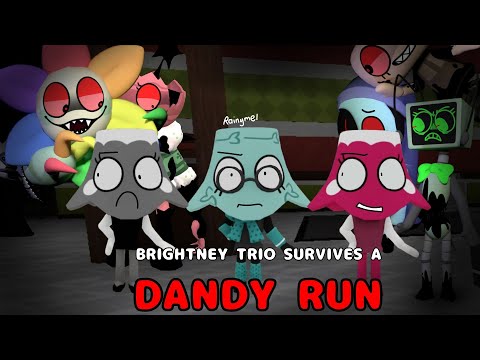 🌈SIBLING BRIGHTNEY TRIO SURVIVES 6 MAINS AND DANDY🌻 |dandys world gameplay(floors 20) |#rainymellie