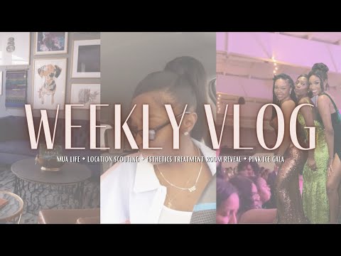 WEEKLY VLOG 003 | ESTHETICS ROOM REVEAL + PINK ICE + MUA LIFE + BRUNCH FAIL?! | thefashionceesta