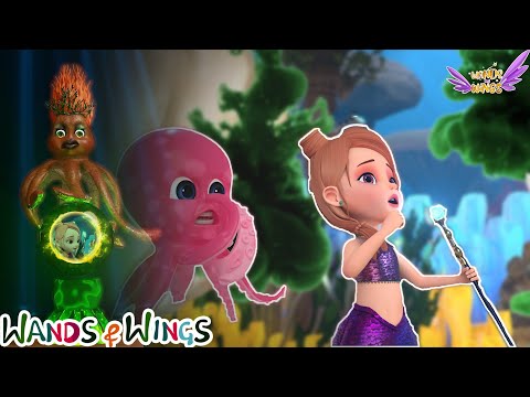 Mermaid Long Ago | Mermaid Rescue Song + PRINCESS FROZEN Song | Kids Rhymes | Wands & Wings