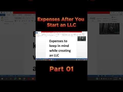 Things to Keep in Mind Before Creating an LLC | Expenses After You Start an LLC | Part 01