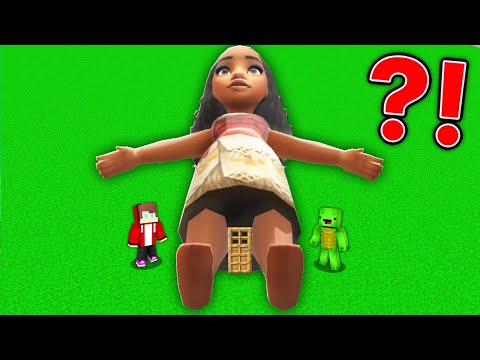 What's inside MOANA GIRL? JJ and Mikey Found in Minecraft Maizen!