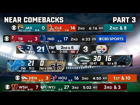 Comebacks That Fell Short in the 2023 NFL Season | Part 3