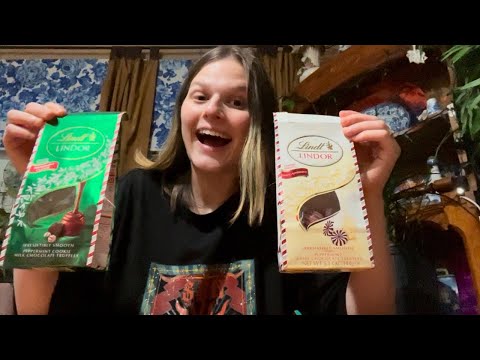 I tried limited edition chocolates at 1 A.M.🎄🍫 (volume up since I had to whisper) #nonsponsored