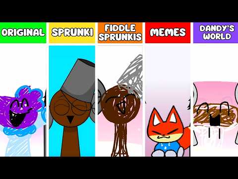 Fiddlebops Original VS Fiddlebops But SPRUNKI VS FiddleSprunkis VS Fiddlebops MEMES VS Dandy's World