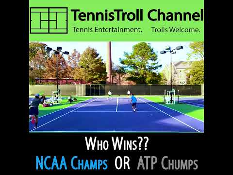 Topspin Lob Winner by NCAA Champs vs ATP Chumps (USTA 5.0+) Tennis #tennis #shorts