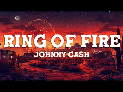 Johnny Cash - Ring Of Fire (Lyrics)