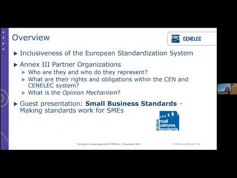 Inclusiveness of the European Standardization System: involvement of societal stakeholders & SMEs.