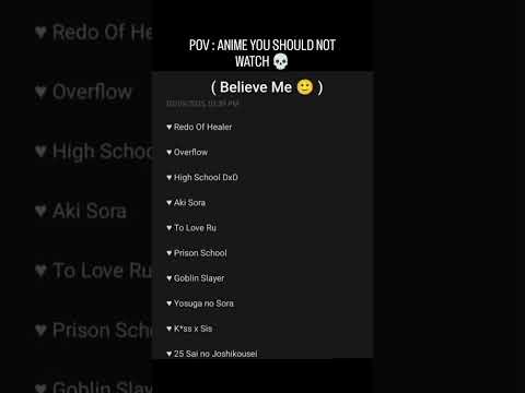 DON'T WATCH THIS ANIMES!!! #anime #memes #meme #shortsvideo #shorts