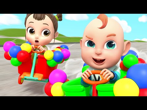 Balloon Car Race Song | Rosoo Nursery Rhymes & Kids Songs