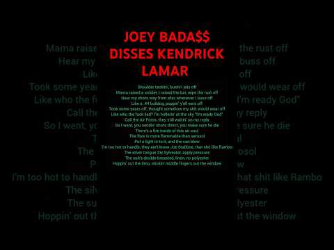 Joey Badass DISSES Kendrick Lamar 🤯