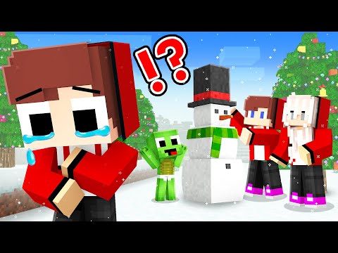 Parents Left Baby JJ Alone on Christmas Day! Maizen Family Sad Story in Minecraft - Maizen