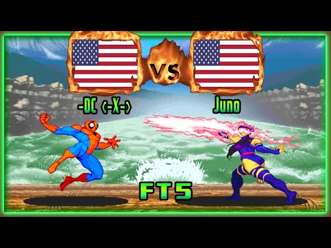 Marvel Super Heroes - -DC -X- (USA) VS (USA) Juno [msh] [Fightcade] [FT5] マーベルスーパーヒーローズ