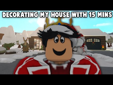 DECORATING MY BLOXBURG HOUSE WITH 15 MINUTES...