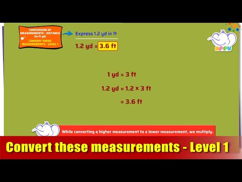 G5 - Module 13b - Ex1 - Convert these measurements - Level 1 | Appu Series | Grade 5 Math Learning