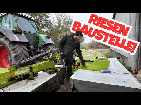 Riesen Baustelle alles Verbogen 🤯! Einwinterung vom Mähwerk - FarmVLOG#1042