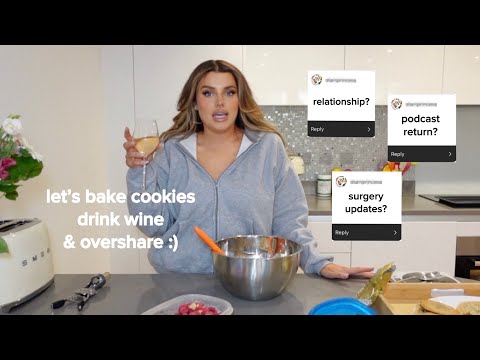 baking cookies & answering catch up questions