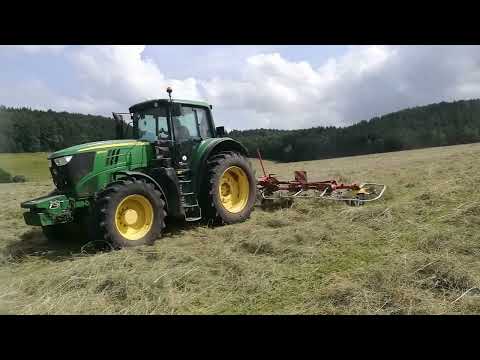 Obracení sena 2024 | John Deere 6170M