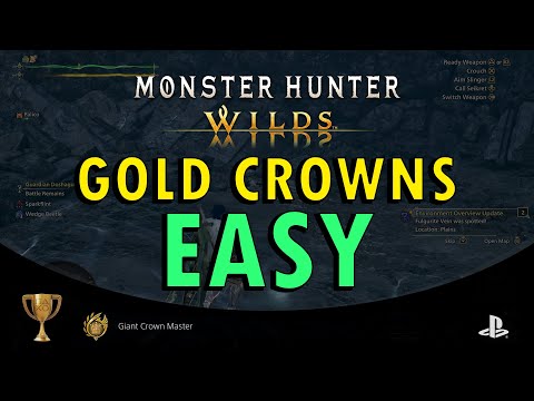 Monster Hunter Wilds – How to Get Gold Crowns Fast | Crown Master Trophy Guide (With Commentary)