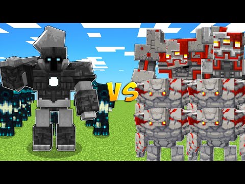 WARDEN ARMY vs REDSTONE GOLEMS