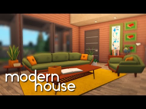 decorating my mid-century modern home in bloxburg