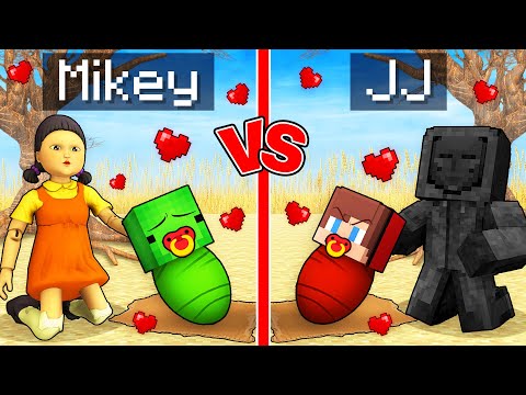 JJ and Mikey: DOLL vs FRONT MAN Adopt Battle in Minecraft - Maizen