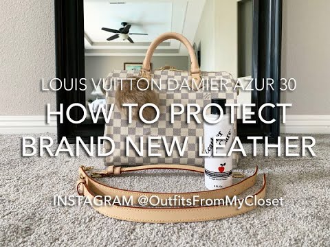 Louis Vuitton Damier Azur Speedy 30: Simple Way/How To Protect Brand New Vachetta Leather