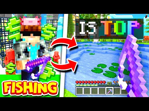 How to use FISHING to BECOME RICH in *NEW* SKYBLOCK MAP | Minecraft SKYBLOCK SERVER #12