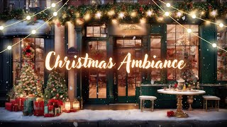 "Magical Christmas Vibes at Our Festive Cafe | Cozy Xmas Ambiance with New Year Tunes and Snow 🎄🎶"