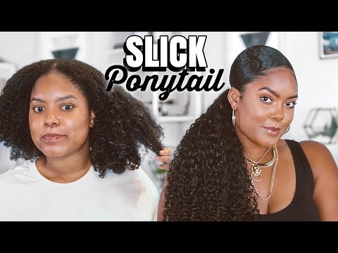 Easy Slick Ponytail Tutorial on Natural Hair!