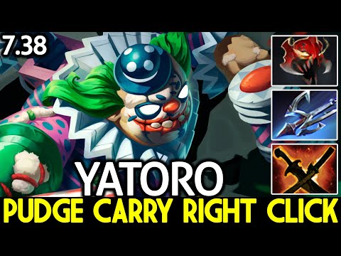 YATORO [Pudge] New Meta 7.38 Pudge Carry Full Right Click Dota 2