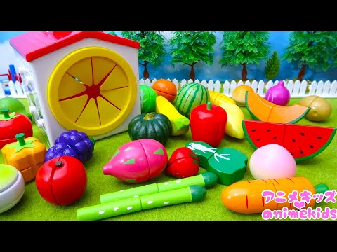 Learn the names of fruits and vegetables! What's inside the box? @animekids