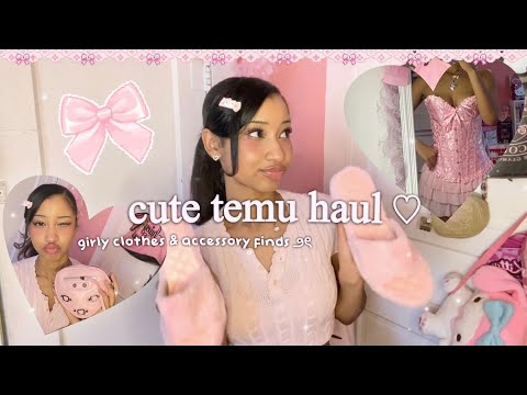 super cute temu haul ♡ my first temu buys ever! ( clothing, nails, shoes & more!!)