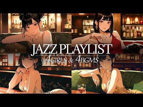 [Japanese-style jazz lounge x relaxing BGM] 4-Girls & 4-BGM Healing Space / Relaxing Japanese jazz