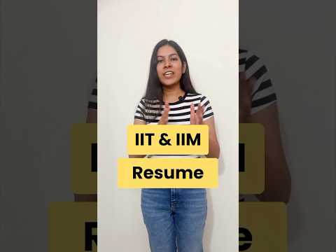 IIM Resume Format, IIM Resume template, my IIM Resume | IIM Bangalore #resume #mba #placement