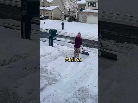 ￼ someone has to clean that snow #FYP #Snow #Weather #Kids #YouTubeShorts #Happy