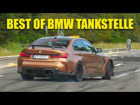 BEST OF MODIFIED BMW M Cars Leaving Nürburgring Tankstelle! BURNOUTS, CLOSE CALLS..