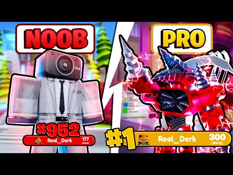 I went from Noob to Pro in TOILET TOWER DEFENSE Part 5!!...Roblox