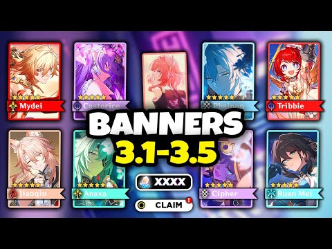 NEW UPDATE! CHARACTER BANNER ROADMAP FOR 3.1 TO 3.5 ALONG WITH RERUNS - Honkai: Star Rail