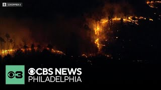 New Jersey wildfire claims 150 acres so far in Franklin Township