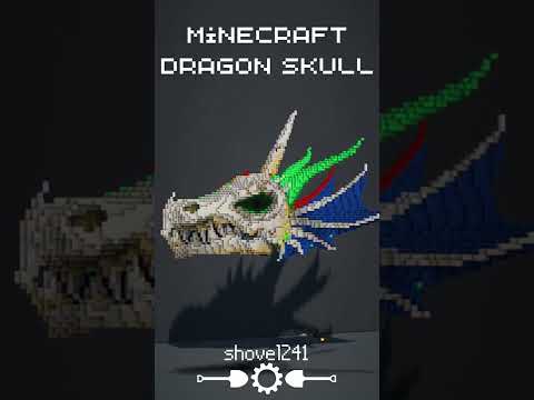 #shorts Minecraft Build: Dragon Skull Timelapse