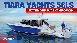 Tiara 56 LS Full Walkthrough & Features Tour | 2025 Miami Boat Show