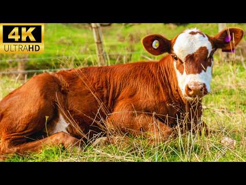 4K Barn Animals Video With Relaxing Music